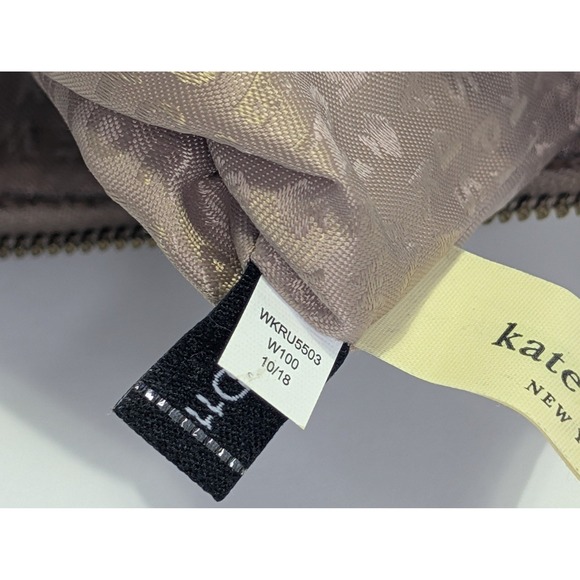 Kate Spade New York Triple Gusset Crossbody Bag Beige Pebbled Leather WKRU5503 - Picture 11 of 16